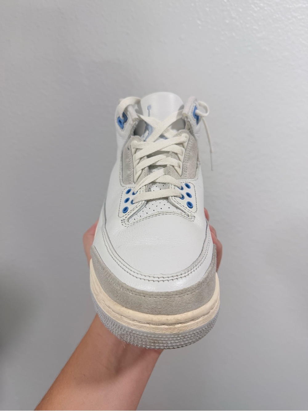 Jordan retro 3 white and blue - Picture 2 of 9